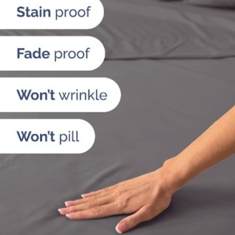 NWOT - Fabric - 1 King Size Flat Sheet - Comfy, Breathable & Cooling Sheet